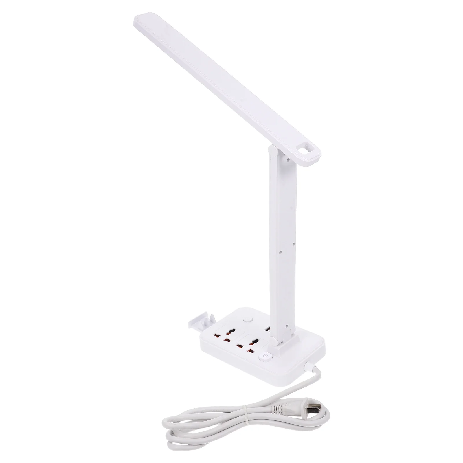 Adjustable Brightness LED Desk Lamp Dimmable Eye Protection USB Charging Outlet Foldable Angle for Home Office Dorm Study