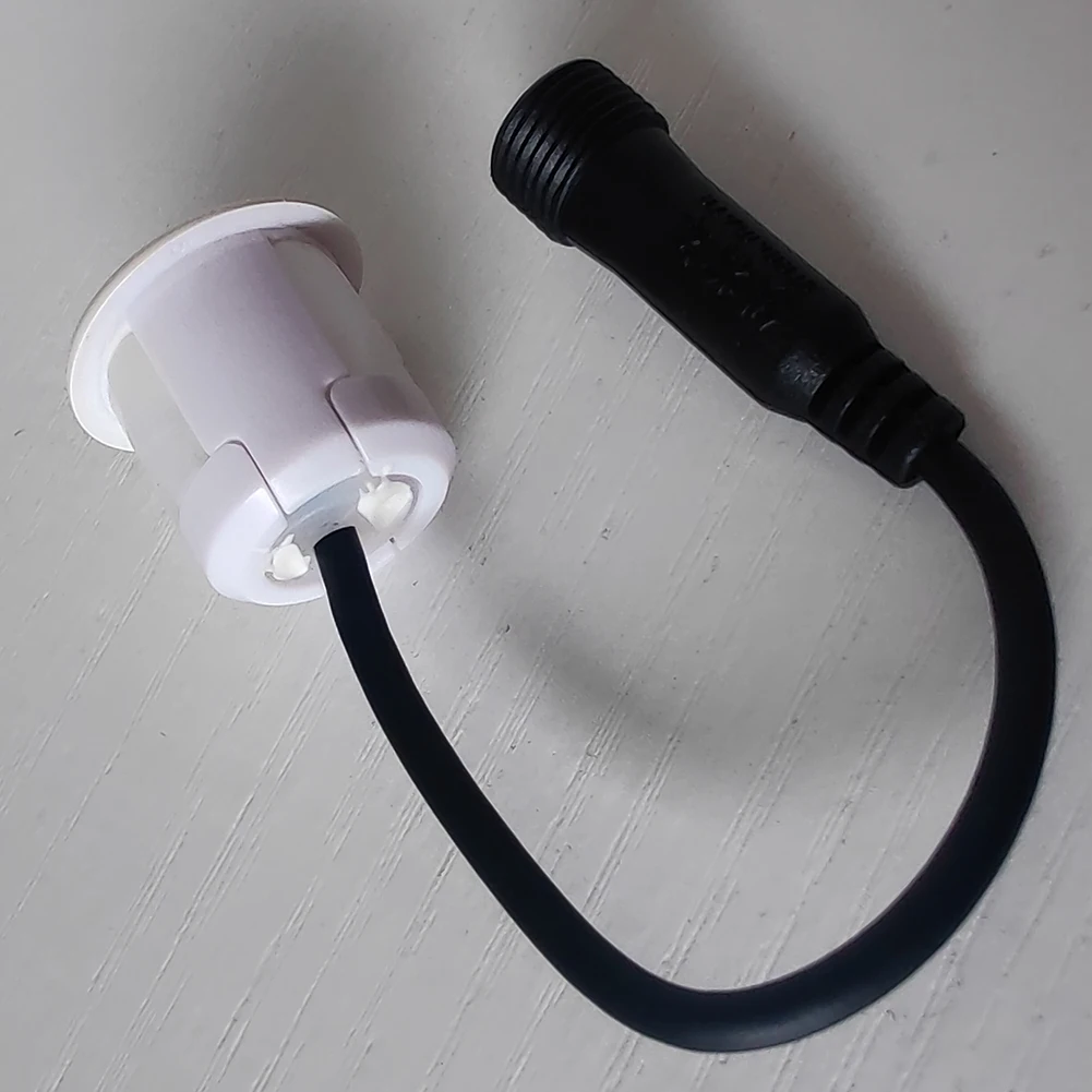 Zestaw czujników parkowania samochodowego, 1 sztuka, 18,5 mm, kabel 0,14 m, biały, wodoodporny czujnik parkowania cofania, akcesoria samochodowe z dźwiękiem.