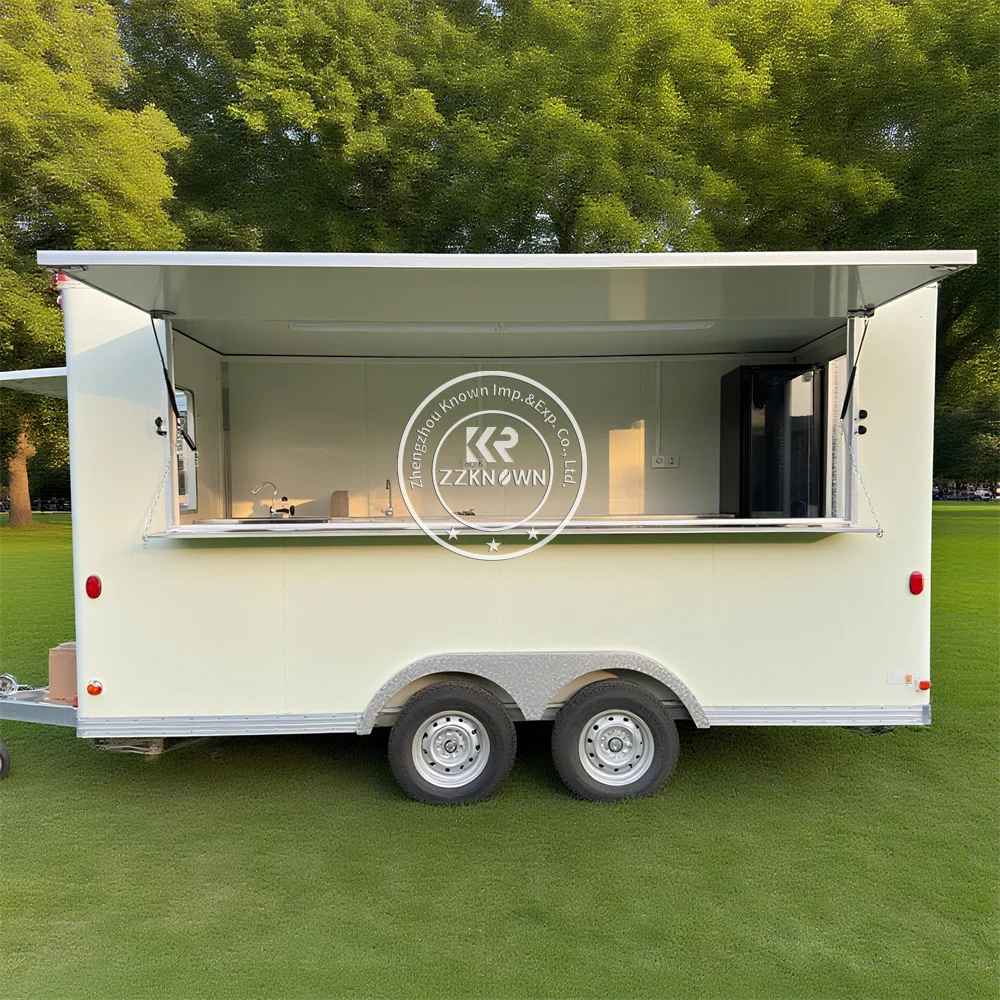 

Street Mobile Pizza Burger Food Trailer Cart Concession Mobile Kitchen Ice Cream Coffee Bbq Catering Food Truck For Sale