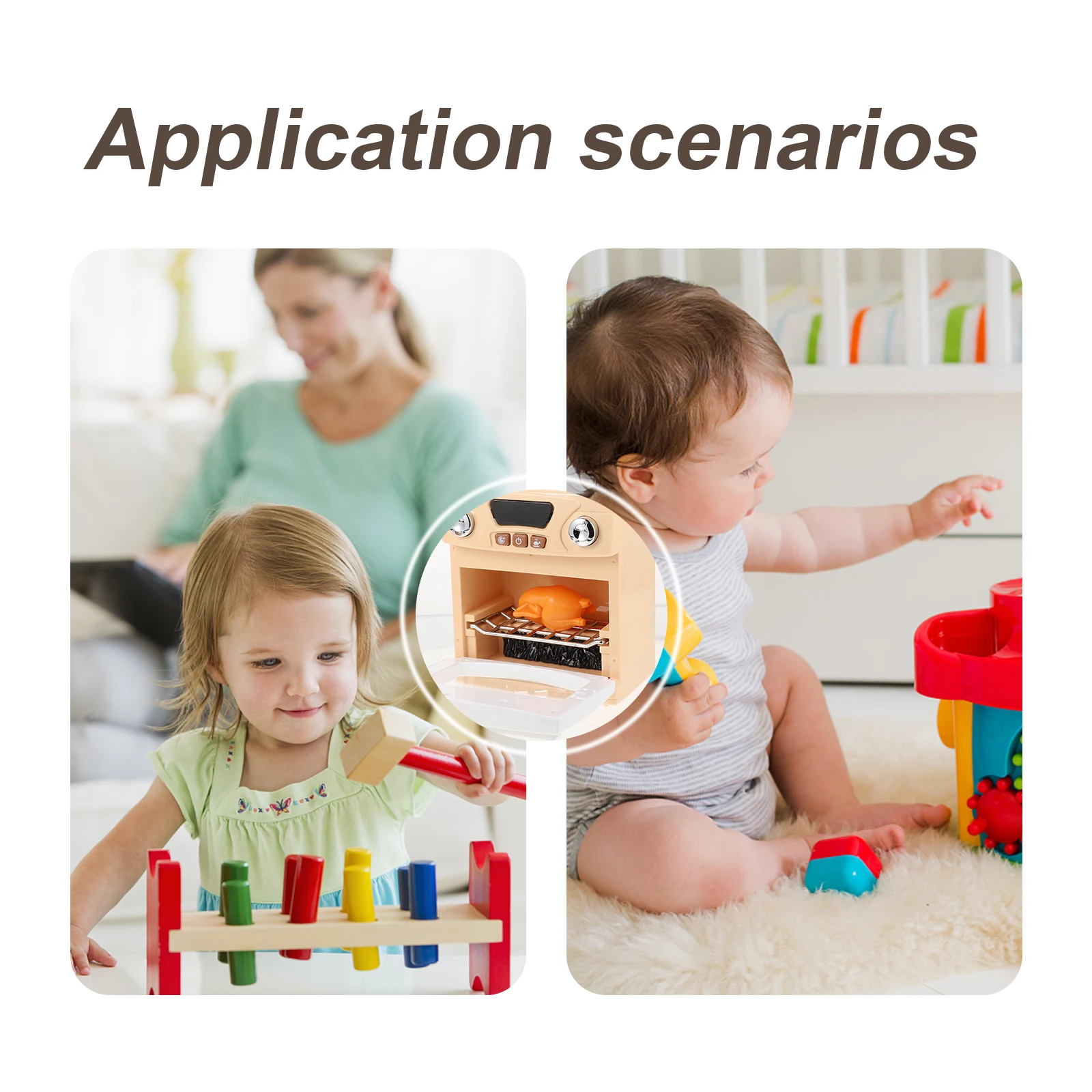 

Creative Pretend Play Oven Ornaments Toy Kids Fun Learning Plastic Simulated Kitchen Playhouse Interactive Toy Funny Mini Oven