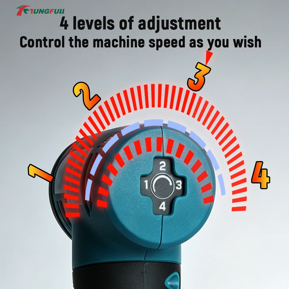 Brushless Straight Grinder 3-4 Speed Adjustable 6.35mm Chuck Electric Die Grinder Engraving Polishing Cutting Rotary Tool 12V