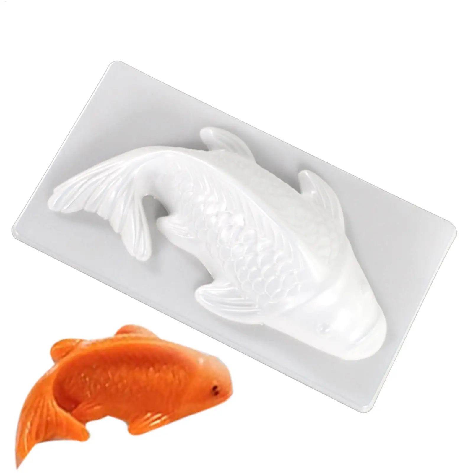 Mold for Baking 3D Koi Fish Shape Plastic Cake Chocolate Jelly Mould DIY Soap Handmade Sugarcraft Cakes Baking Molds for Dessert