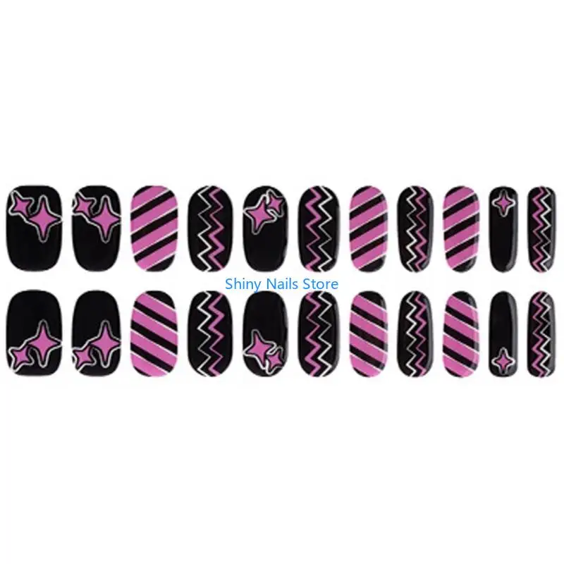 Uñas llenas envoltura uñas semi curadas envolturas esmalte halloween pegatinas geles luminosos uñas tiras uñas arte