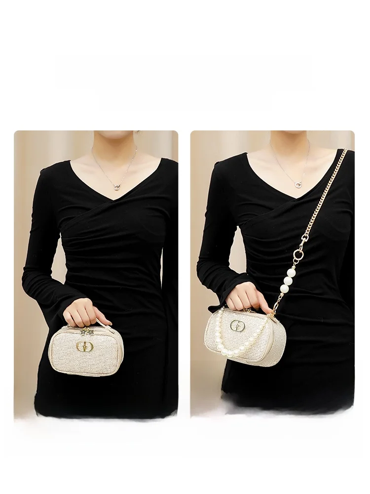 Guyi Christmas Themed Makeup Bag Chain Strap DIY Shoulder Crossbody Bag Accessory Transformation Part Chinese Brand