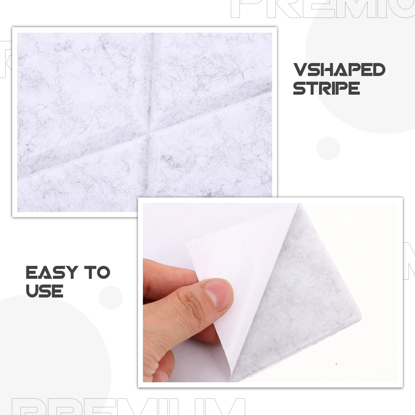 6Pcs Polyester Board V-Shaped Stripe Design Soundproof Wall Panels for Home Office Classroom Memo Photo