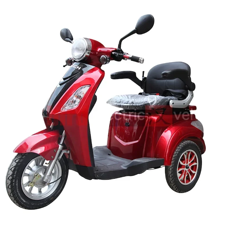 Approved Adults For Handicapped Two Seat 60V 1000W Passenger Electric Tricycle