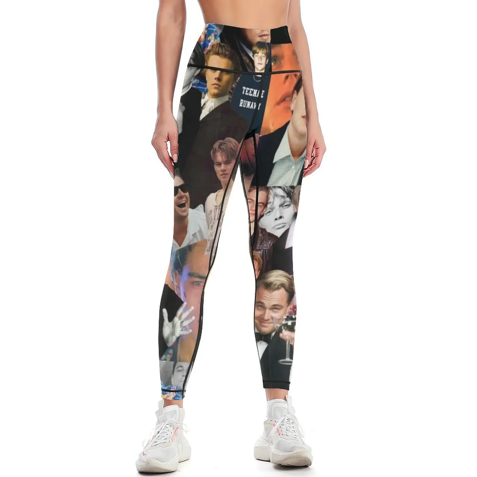 

Leonardo Dicaprio Collage Leggings sports woman gym Women's push up Legging sexy woman fitness set gym Womens Leggings