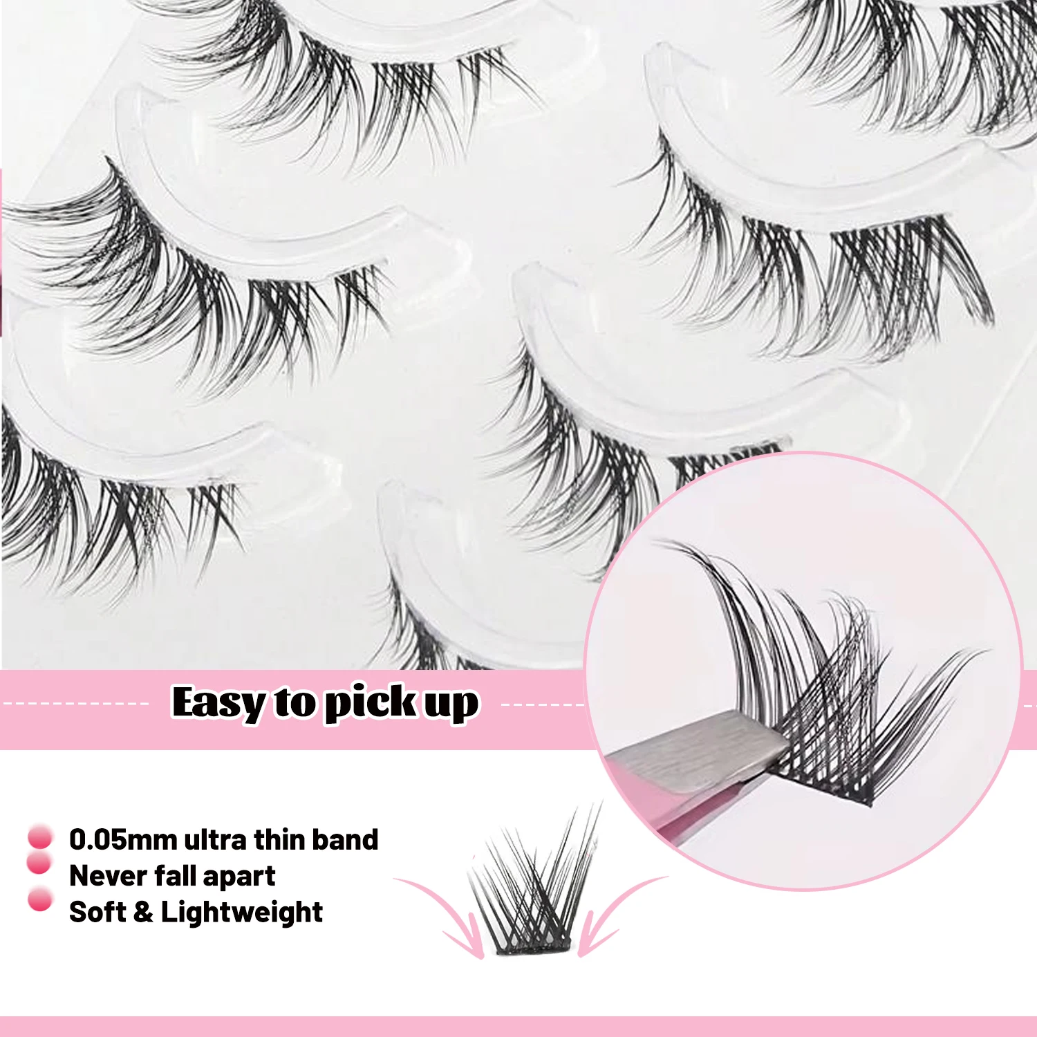 5 أزواج: رموش صناعية طبيعية وطويلة ونحيلة، مناسبة لمكياج الحفلات اليومية والرموش الصناعية للعين والجنية، مثالية لمظهر ساحر #4