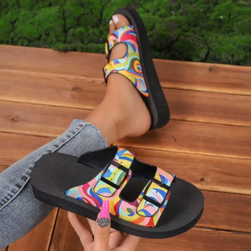 Women's Slippers Designer Platform Flat Sandals Women Non-slip Beach Shoes Cute Rope Sandals for Women Comfort Sandalias Mujer