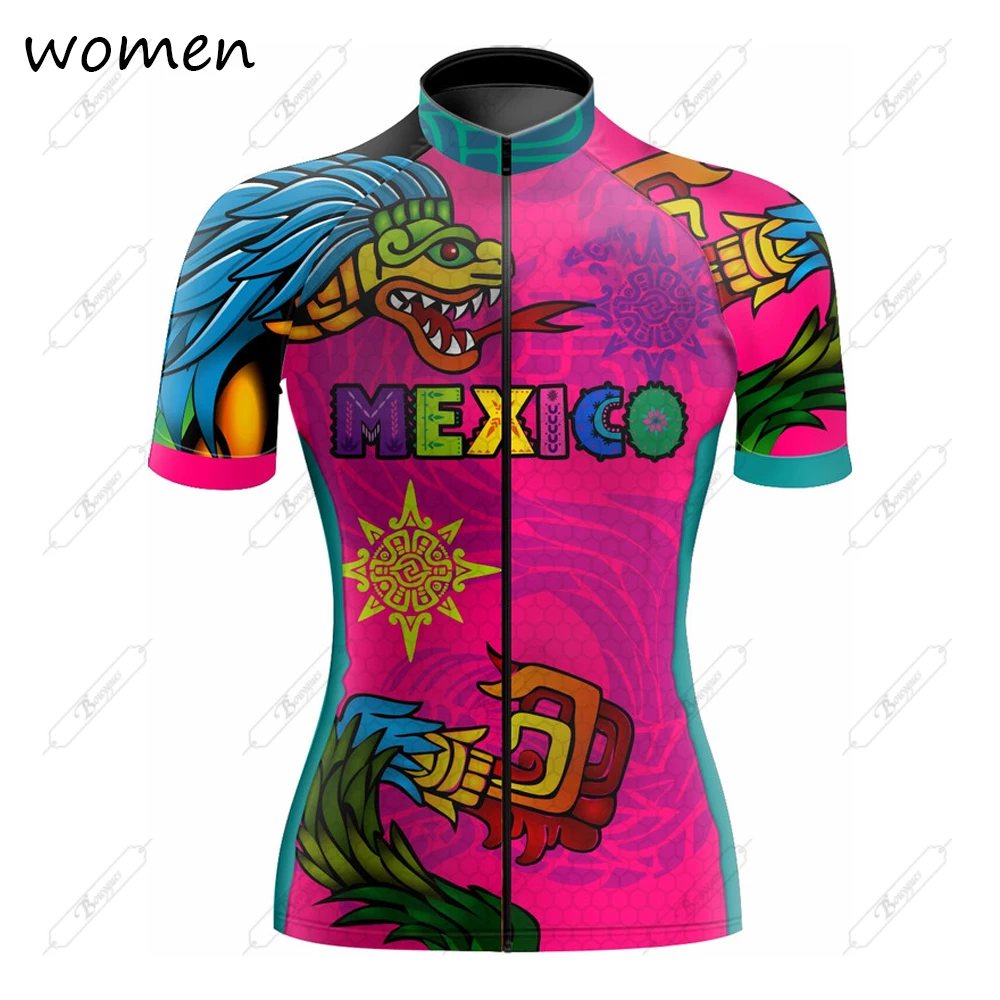 2022 New Mexico Cycling Jersey Women Bike Mountain Road MTB Top Female Bicycle Shirt Short Sleeve Racing Riding Clothing Summer