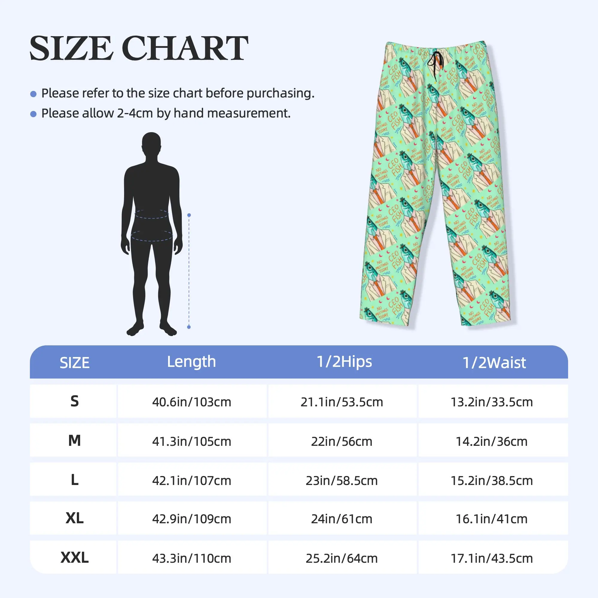 Custom Mr. Fish Pajama Pants for Men Funny Fish Sleepwear Lounge Sleep Bottoms Stretch with Pockets view 5