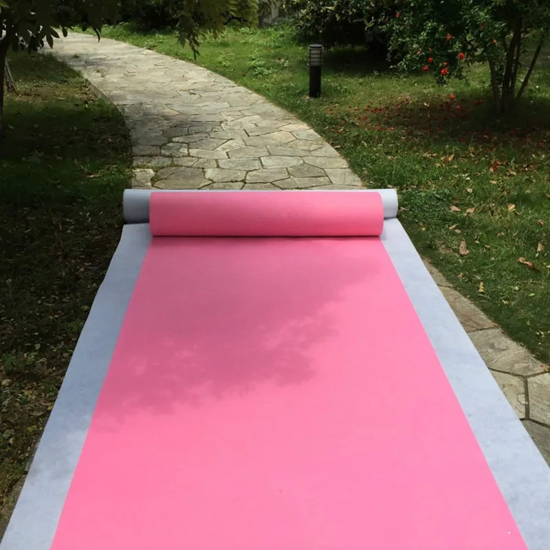 Tapis Rose Rose Clair pour Mariage, Fournitures de Piste de Scène, Ouverture de ixd'Anniversaire, Poulet Vortex lea