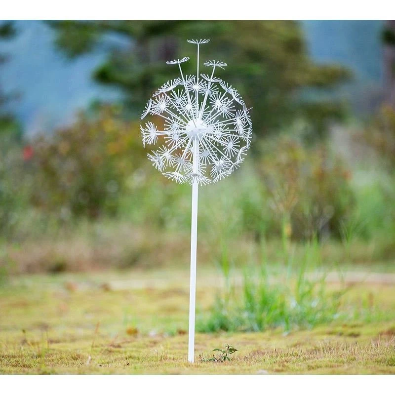 

Stainless steel dandelion sculpture luminous iron is an outdoor decorative ornament