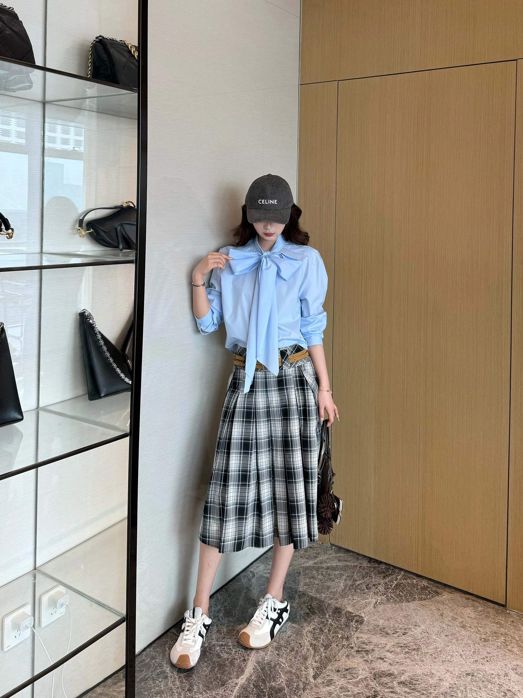 

Блузка женская NancyCavally из хлопка, приятного для кожи, с широкими прямыми рукавами-трубами и узлом, в уличном стиле