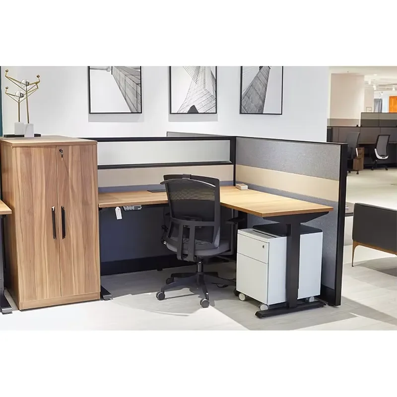 L Shaped Smart Sit-Stand Desk for Office & Home Adjustable Height Computer Laptop Table by Standing