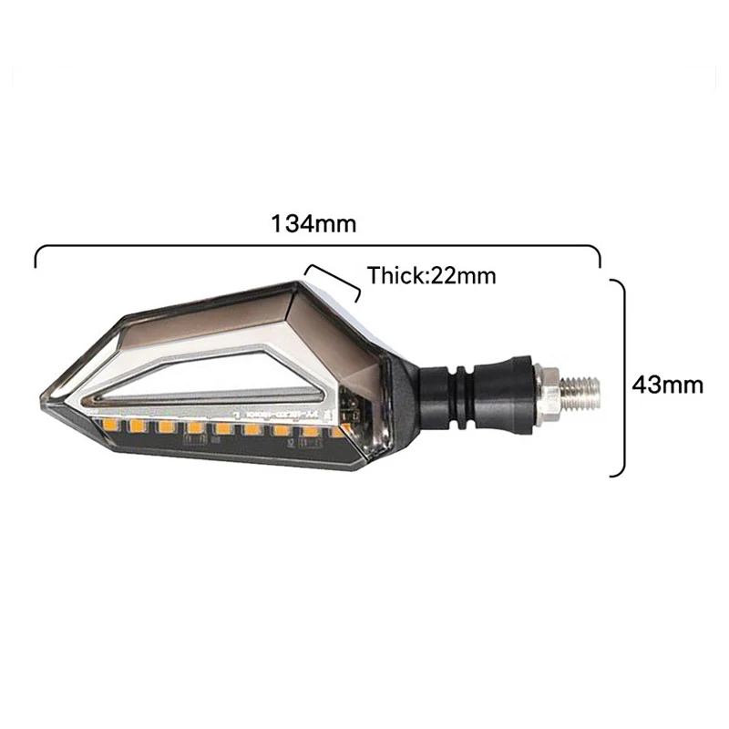 A Pair Motorcycle Modified Turn Signal Accessories Suitable For 12V Universal Eectric Vehicle LED Running Turn Warning Light