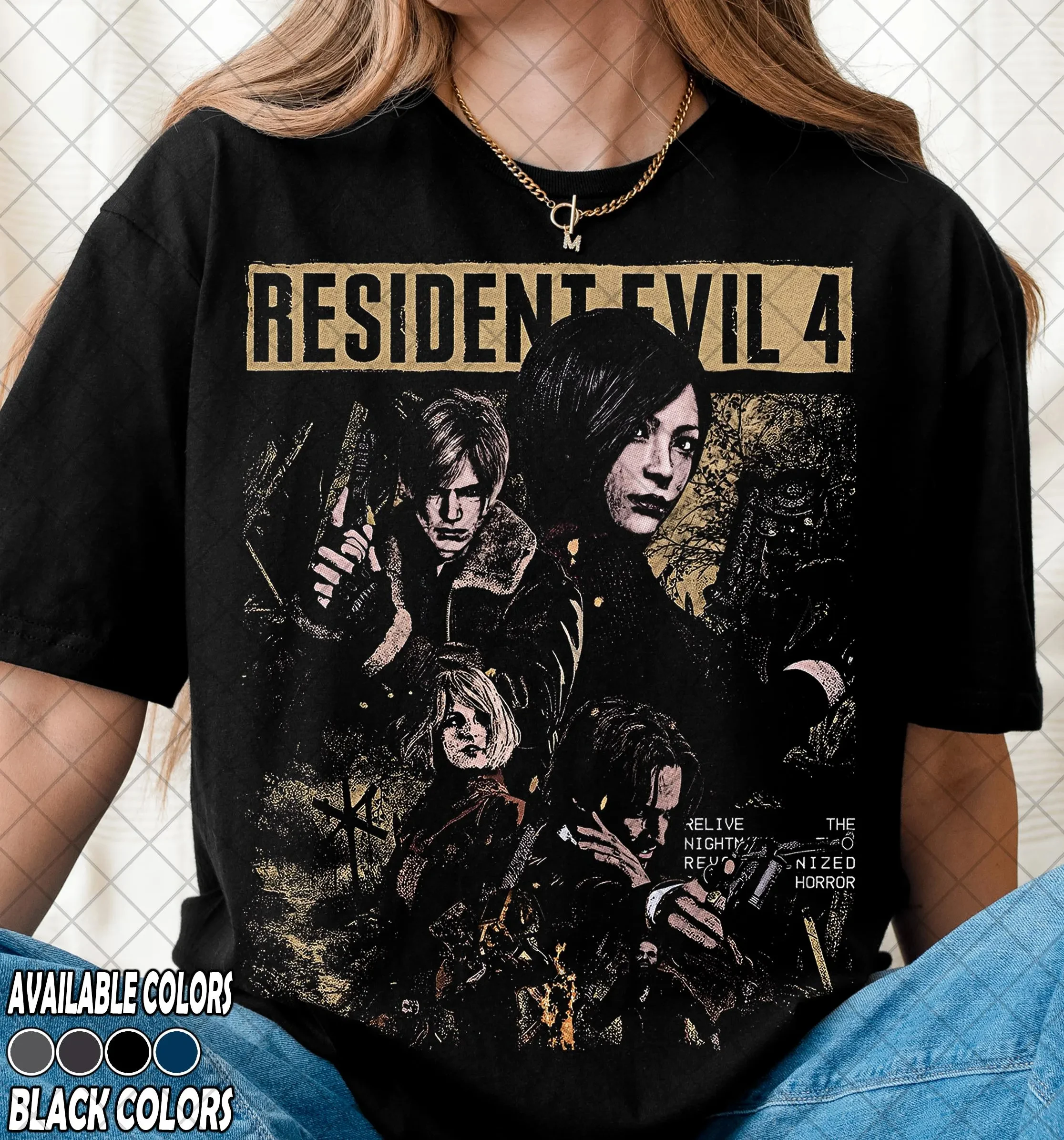 Summer Casual Crew Neck T-Shirt Retro 90's Comfort Colors Resident Evil 4 Vintage T-Shirt Gift For Women and Man Unisex T-Shirt