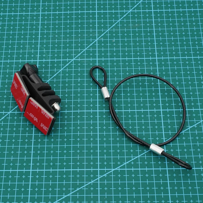 XC Trail Downhill Helmet Mount Universal Adhesive Base Anti-lost Safety Lanyard Compatible w DJI Action3/4/5/NANO Action Camera