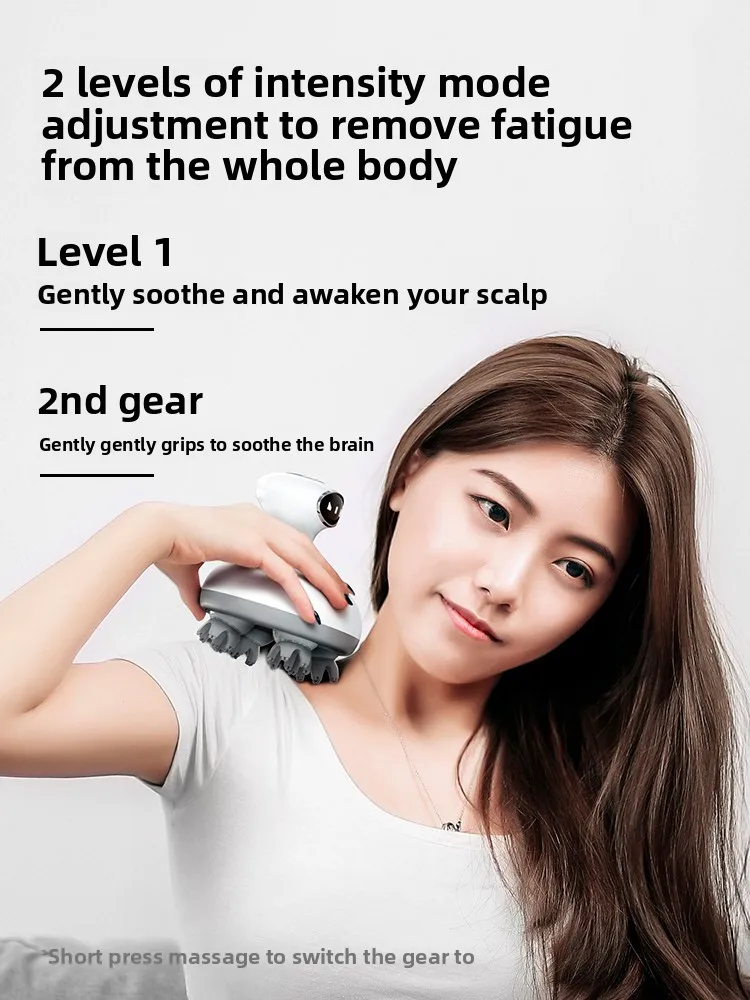 Head massager for shampooing and unblocking meridians, kneading, fully automatic head therapy, electric scalp massager