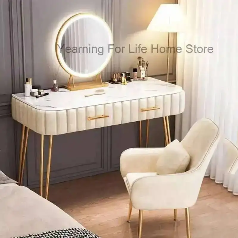 

Drawer Chair Bedroom Mirror White Dressing Table Makeup Dressing Table Women Led Penteadeiras De Maquiagem Room Furniture