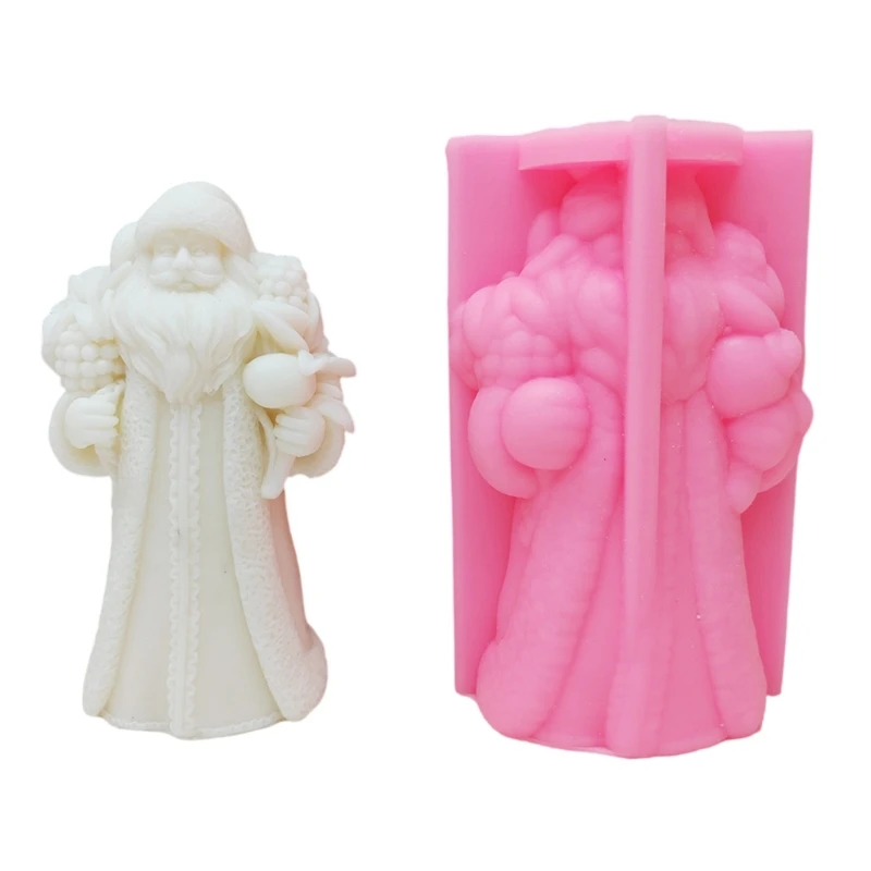 

Creative Christmas Sturdy Silicone Mould for Candle and Soap Making Reusable Craft Ornament for Home Decoration N2UE