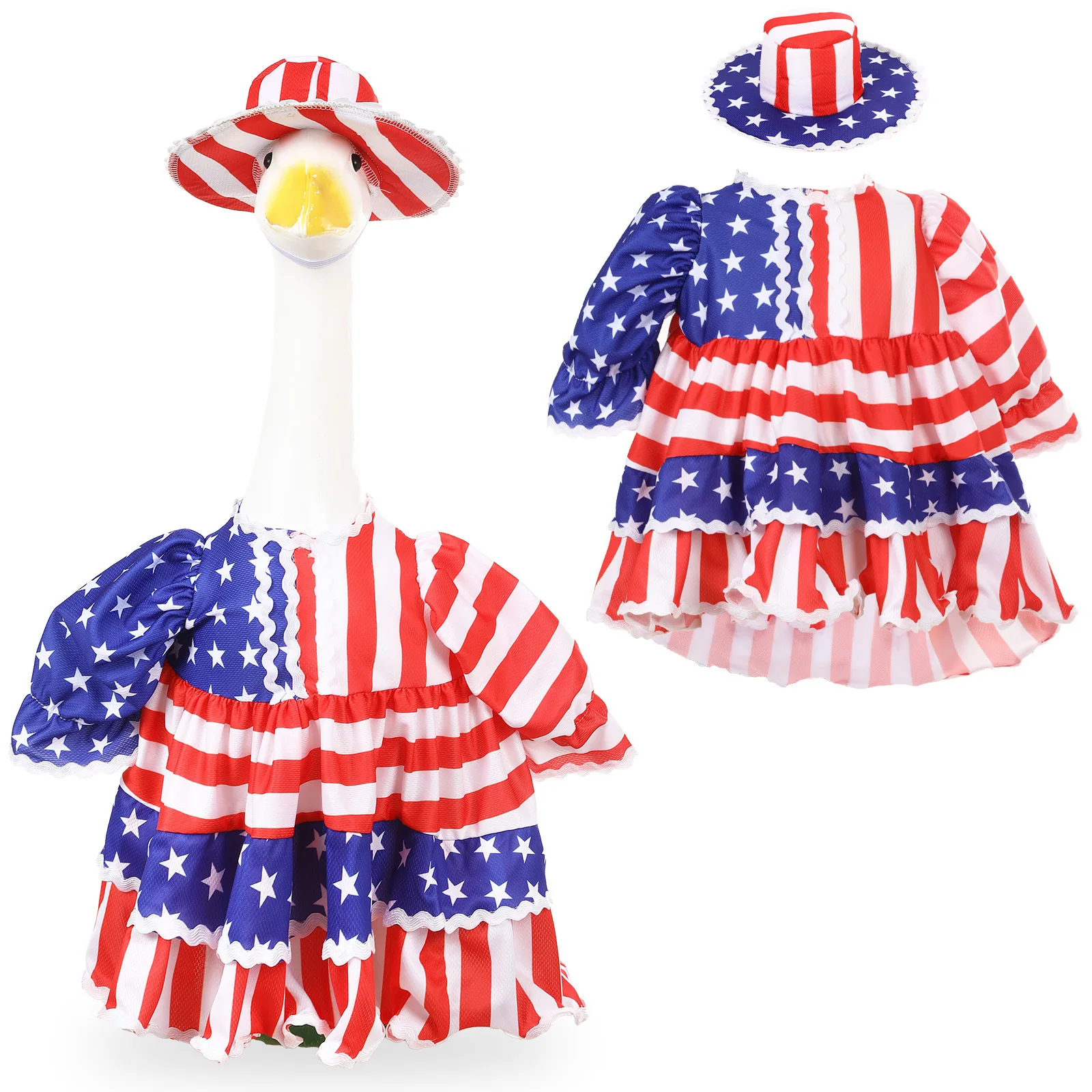 2 Set Halloween Goose Outfit Lawn Porch Goose Cloths Cosplay Clothing Fall Halloween Outfit for 23 Inches Outdoor Patio Yard Law