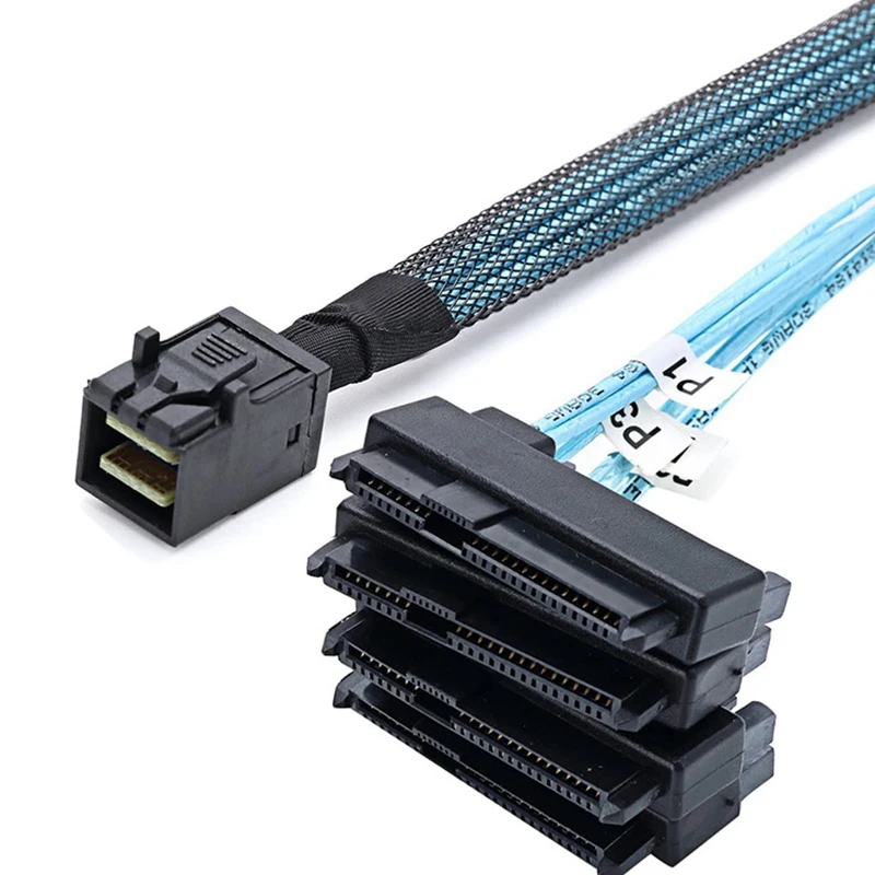 Mini SAS SFF-8643 a 4x29 Pines, Cable de servidor de disco duro SFF-8482, 3.33tf/1M