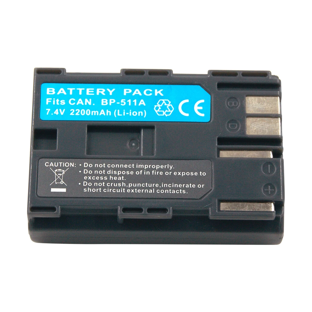 BP511A BP-511 BP-511A BP511 Rechargeable Camera Battery 7.4V Li-ion for Canon EOS 300D 5D 20D 30D 50D 40D 10D PowerShot G1 pro1