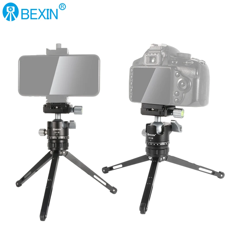 BEXIN Mini Ball Head With 1/4 Screw for Aluminum Alloy Camera Phone Speedlite MS22 Tripod Selfie Stick Foldable and Lightweight