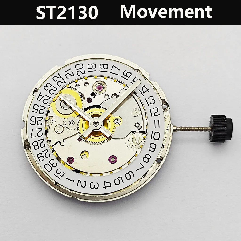 

ST2130 Серебряный механизм, новые высокоточные механические часы, аксессуары, детали