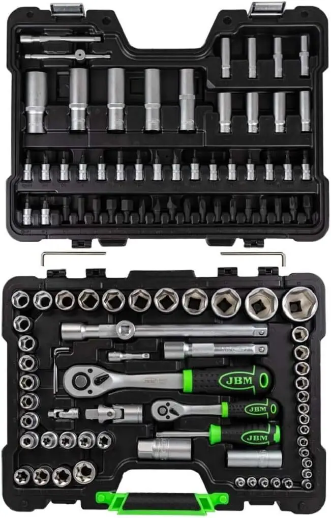 حافظة أدوات JBM 108-Piece مع مفاتيح سداسية من الساتان