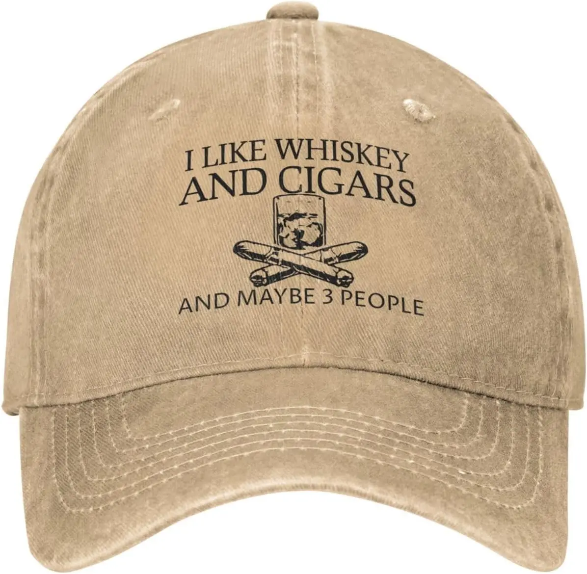 Funny Hat I Like Whiskey and Cigars and Maybe 3 People Hat Men Dad Hat Vintage Caps