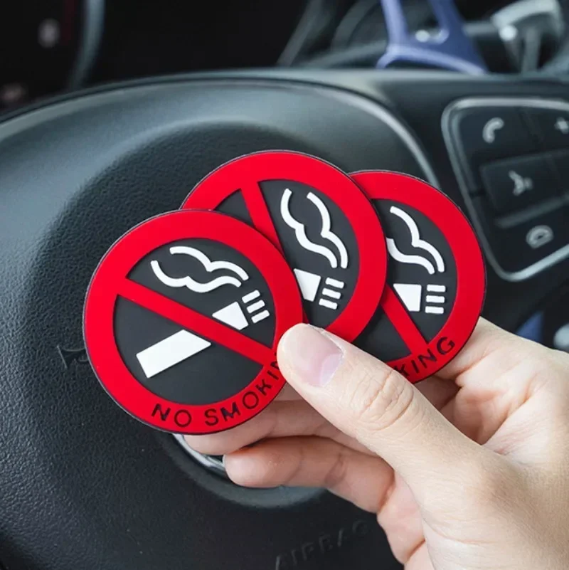 1-20pcs No Smoking Stickers Car Taxi Interior Prevent Smoking Sign Warning Logo No Smoking Decal Car Sticker Decoration view 4