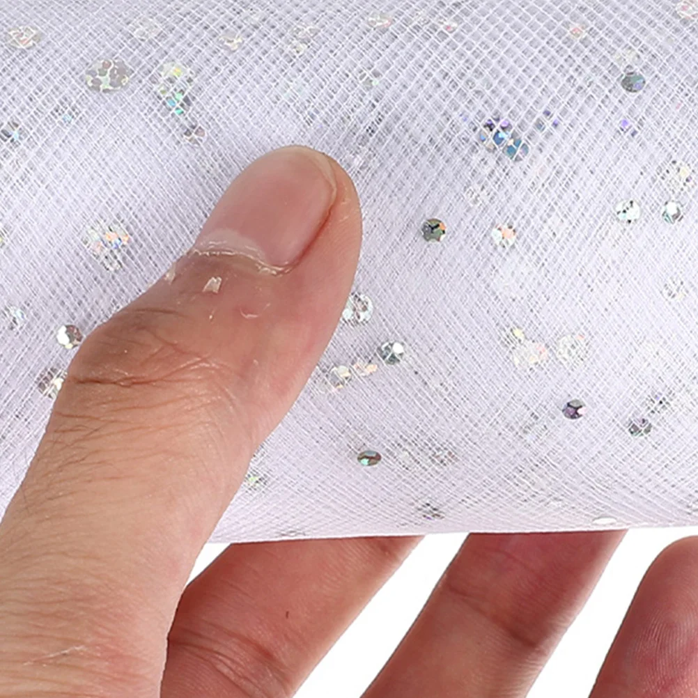 

Mesh Roll for Sewing Decorative Clothes Patch Clothing Applique Hat Patch Glitter Fabric DIY Embroidery Tulle Craft Material