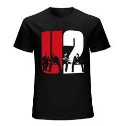 Cute Tee Shirt For Men Printed Clothing Big Size U2 Design T-Shirt Summer Irish Rock Band Vintage T Shirts Casual Streetwear