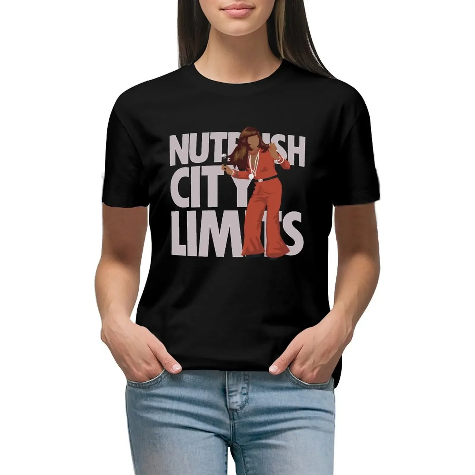 

Tina - Nutbush City Limits T-Shirt lady clothes graphics Short sleeve tee luxury designer clothing Women