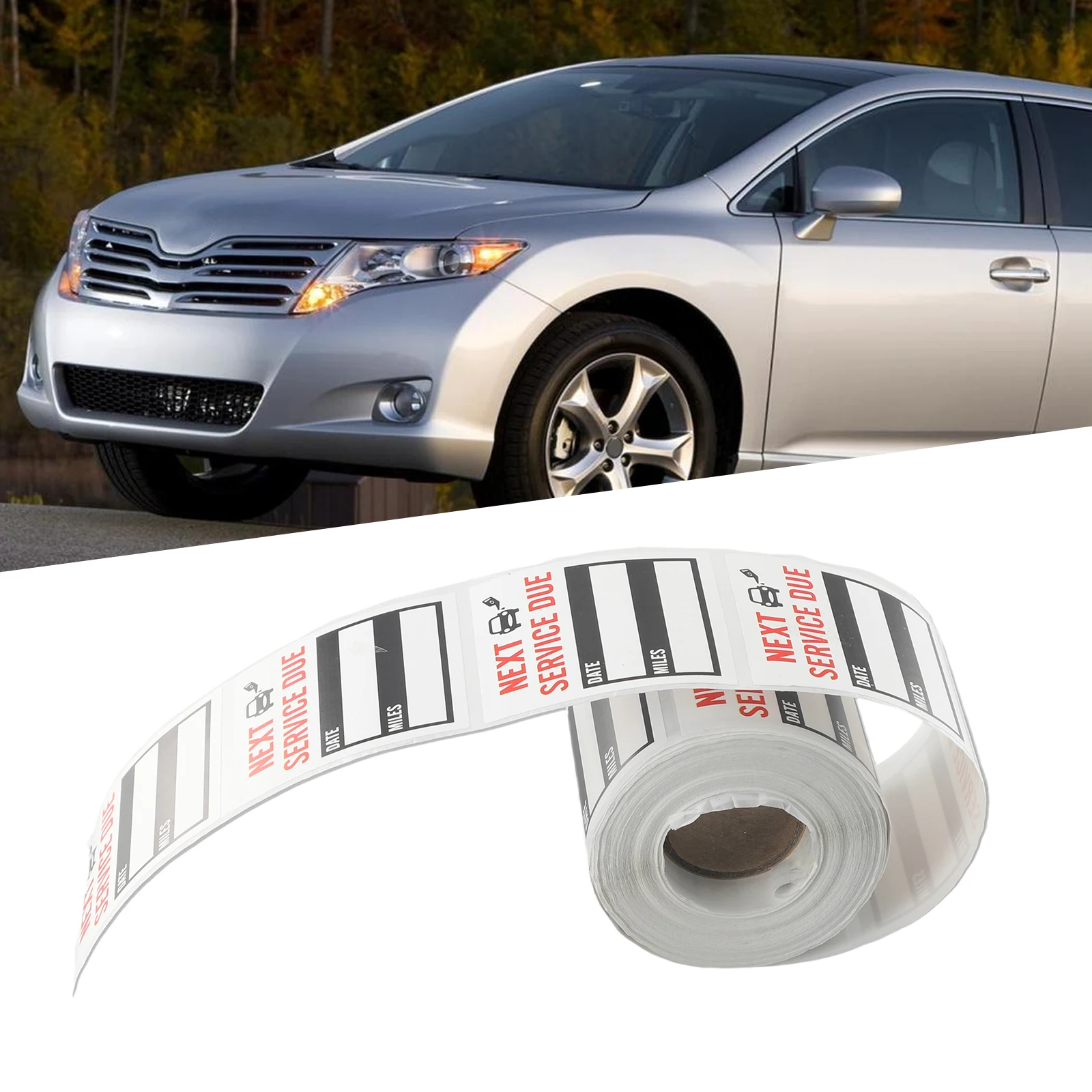 Car Sticker Oil Change Sticker Oil Change Service Stickers Static Cling 300pcs/roll High Quality Car Accessries