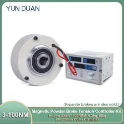 Magnetic Powder Brake Tension Controller Kit 3-100Nm 0.3-10kg 1500rpm DC24V for Paper Making/Textile/Unwinding Speed Adjustment