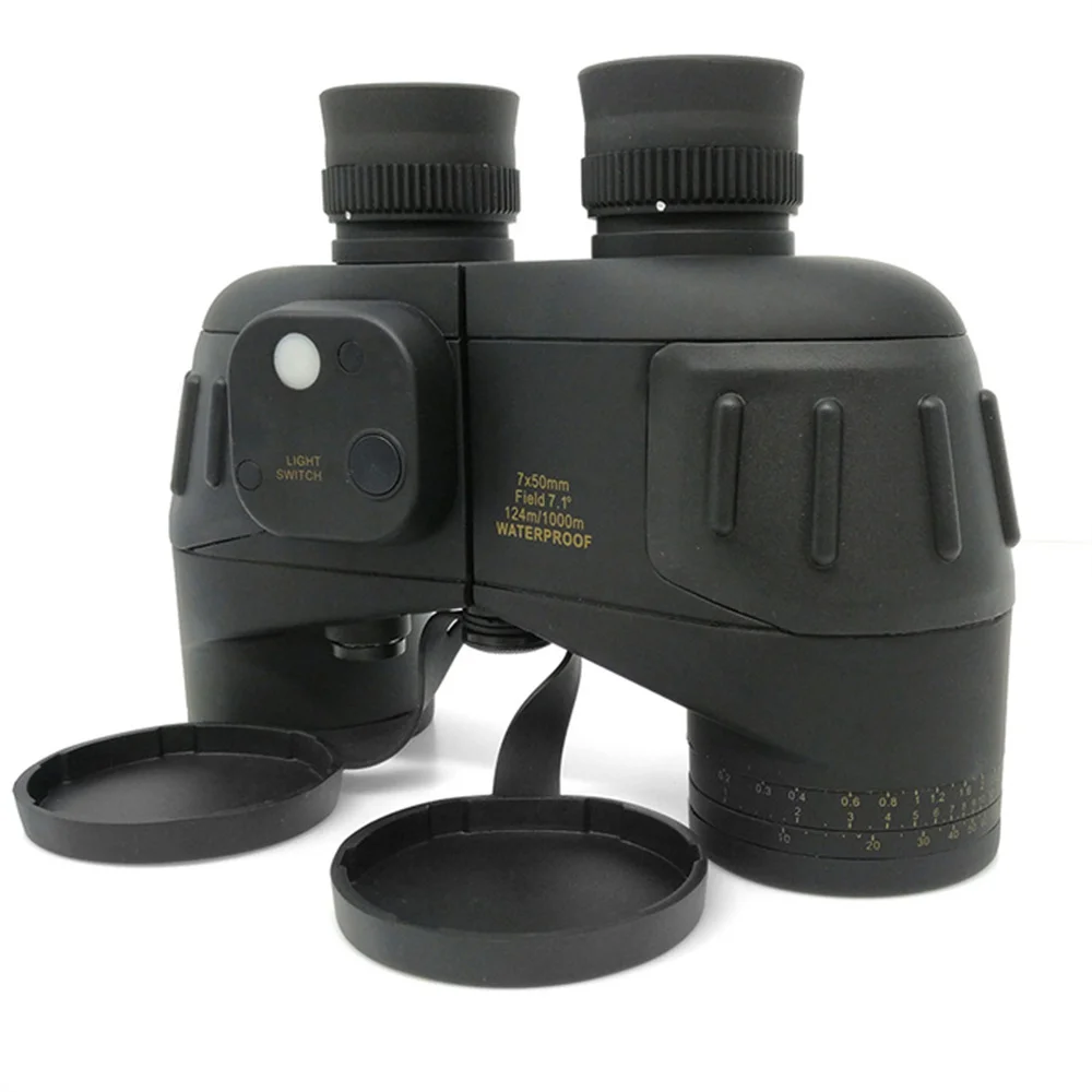 

7X50 Powerful Binoculars Nitrogen Waterproof Floating Rangefinder Compass for Hunting Boating Bird Watching Outdoor Sports