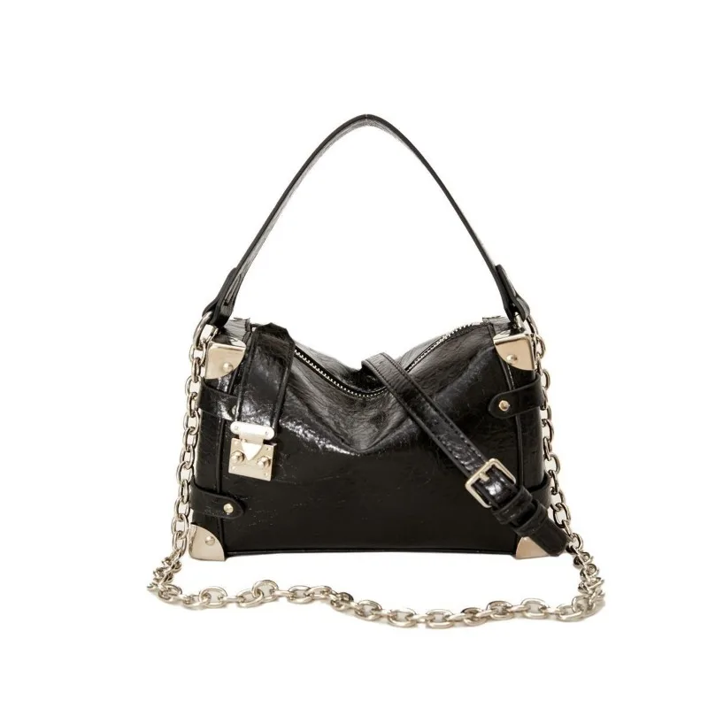 

Popular Light Luxury Soft Box Bag Pillow Bag Lock Design Niche Temperament Hand Carry Shoulder Messenger Bag Exquisite Simple