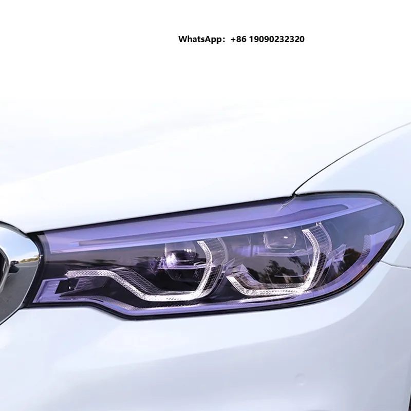 Car TPU Headlight Automobile Tail Light Led Lamp Photochromic Film Scratch Proof Car Wrap Protective Headlight Color Film  ttjj