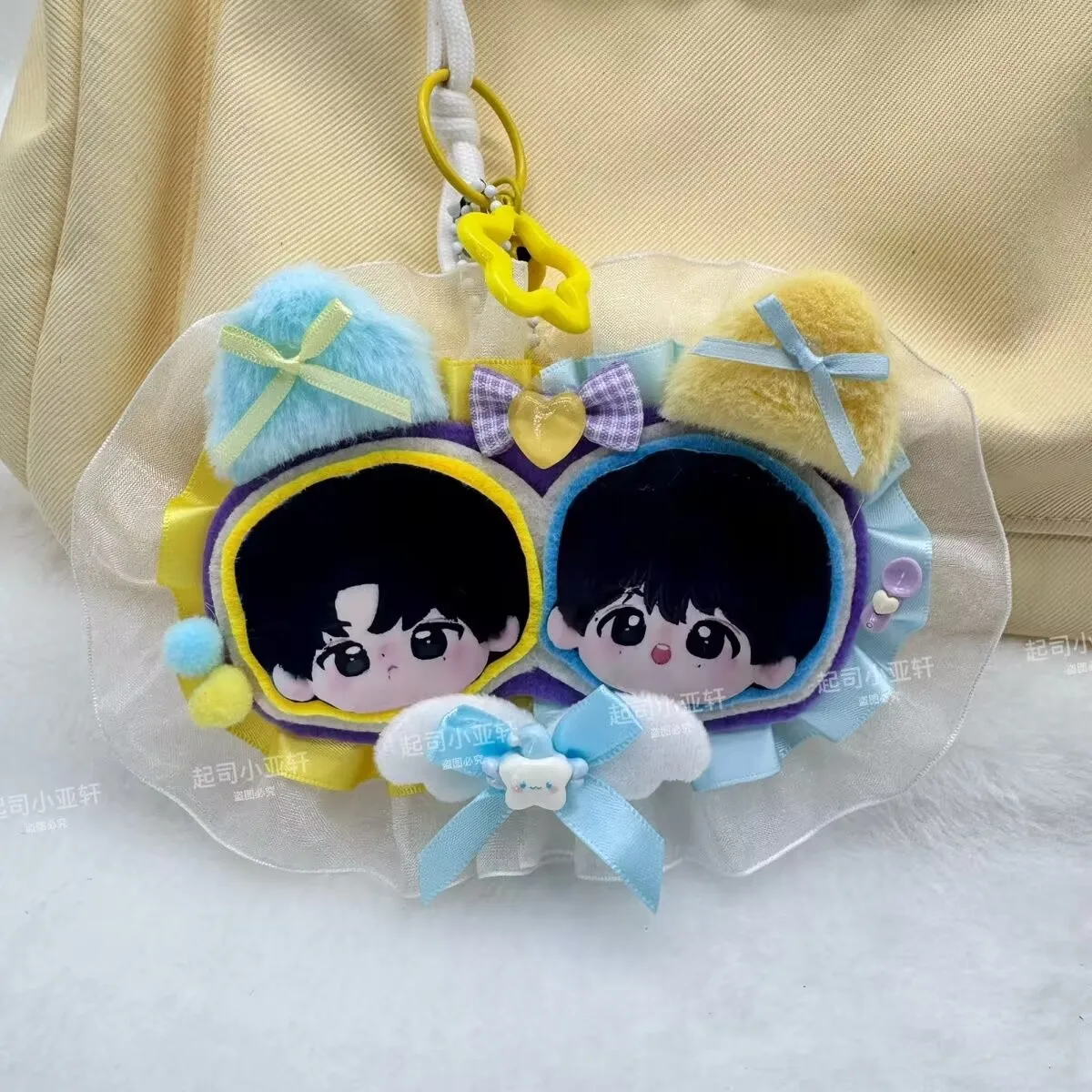 "عكسي الحب Tian Xuning Ziyu، Xu Ni Yu Sheng، CP قماش غير منسوج، سلسلة مفاتيح دمية رأس قلادة المنتج النهائي