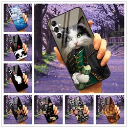 For Samsung A55 5G Case A05s Tempered Glass Cover Bumper for Samsung Galaxy S22 Plus S21 Phone Shell on for GalaxyA55 Cases