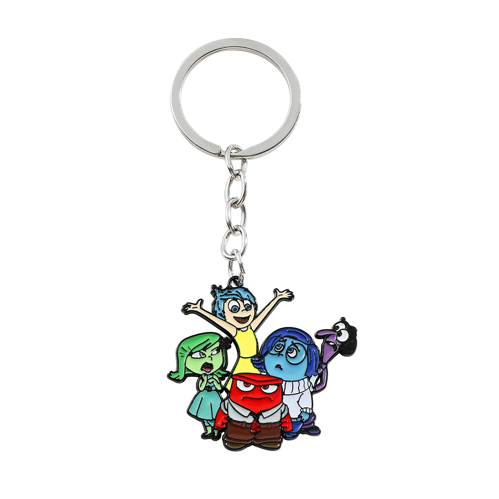 Inside Out Joy Sadness Anxiety Keychain Cute Car Key Chain Rings Trendy Accessories Gifts