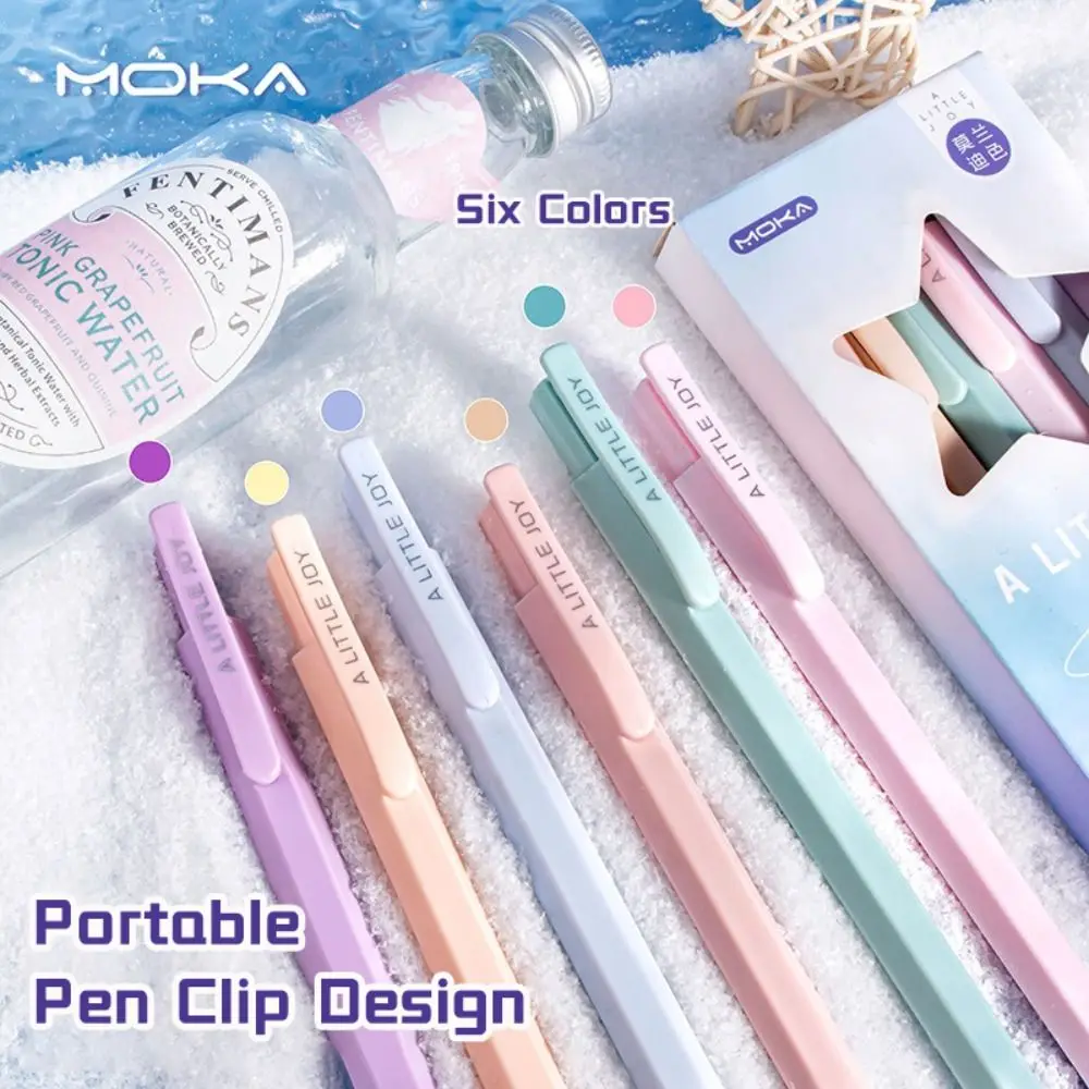 

6 шт./компл., высокое качество, 0,5 мм, цветные чернила, гелевая ручка Morandi, цветная гладкая ручка для письма, быстросохнущая нейтральная ручка для студентов