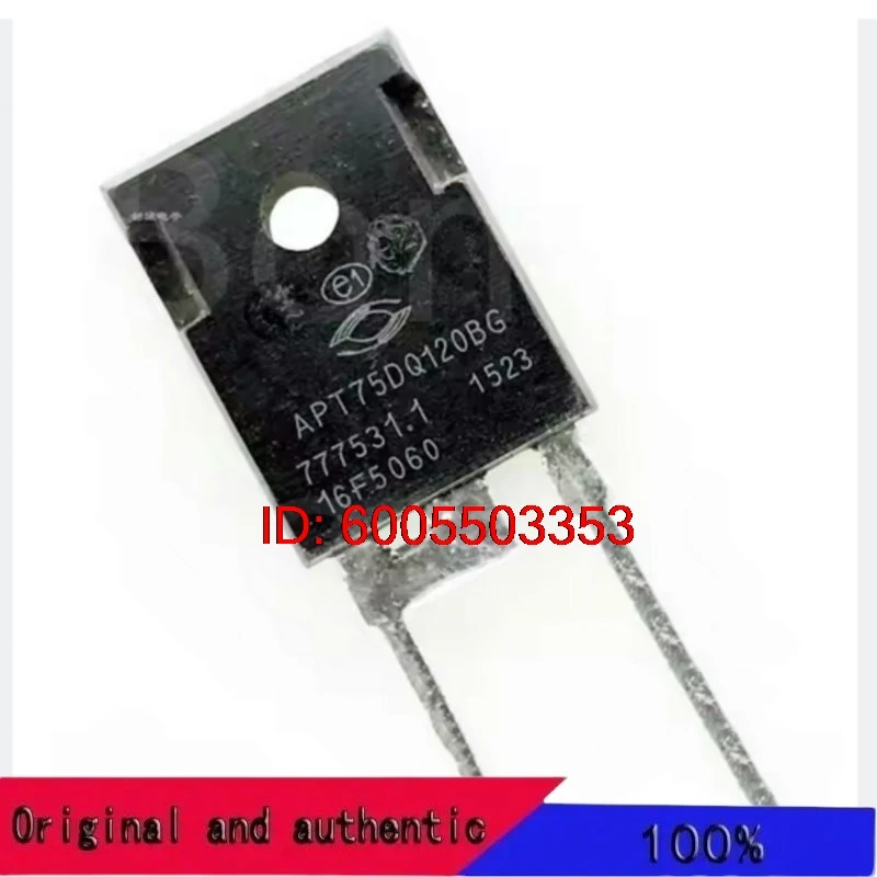APT75DQ120BG APT75DQ120B 75DQ120BG 75DQ120B TO-247(2Leads) SI ULTRAFAST SOFT RECOVERY RECTIFIER DIODE 10PCS/LOT ORIGINAL NEW