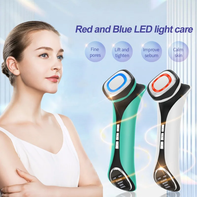 EMS LED Skin Care Device, Face Emagrecimento, Remoção de Rugas, Quente e Frio, Preto, Beleza, Novo, 2024