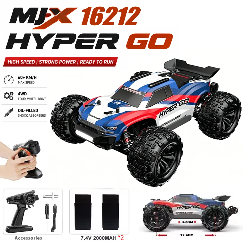 MJX Hyper Go 16212 16213 16218 1/16 4WD RC Car 60KM/H Brushless RC Racing Car 2.4G Remote Control Cars Off-Road Truck Toys