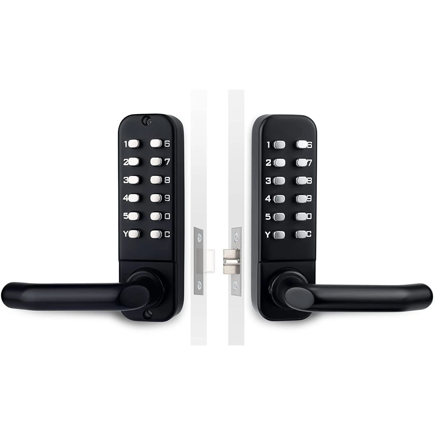 

Keyless Entry Door Lock with Keypad Door Knob, Double Sided Keypads Door Lock with Handle, Digital Code Combination Door Lock