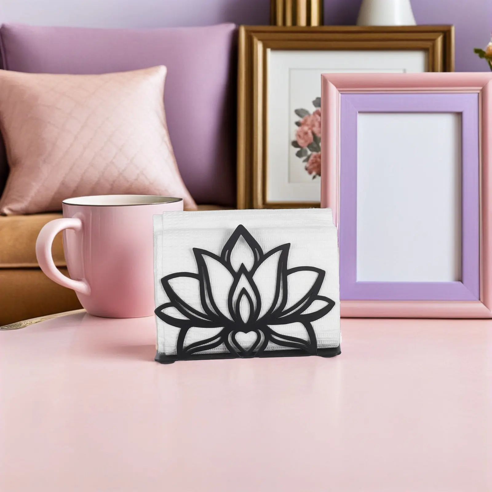 Cast Napkin Holder for Table Decorative Metal Tissue Stand Stylish Modern Dining Room Kitchen Bar Restaurant Napkin - view 6